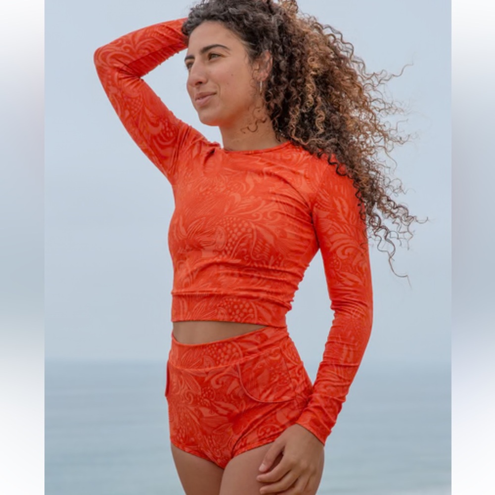 Seea free people palomar swim rasshguard top and bottoms Small / XS